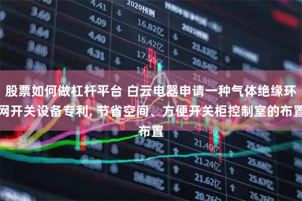 股票如何做杠杆平台 白云电器申请一种气体绝缘环网开关设备专利, 节省空间、方便开关柜控制室的布置