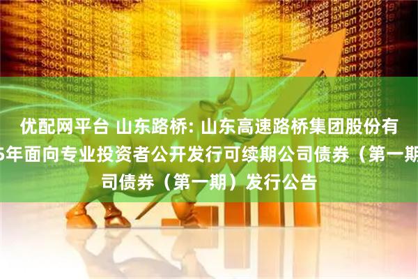 优配网平台 山东路桥: 山东高速路桥集团股份有限公司2025年面向专业投资者公开发行可续期公司债券（第一期）发行公告