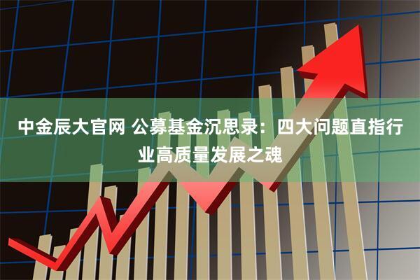 中金辰大官网 公募基金沉思录：四大问题直指行业高质量发展之魂